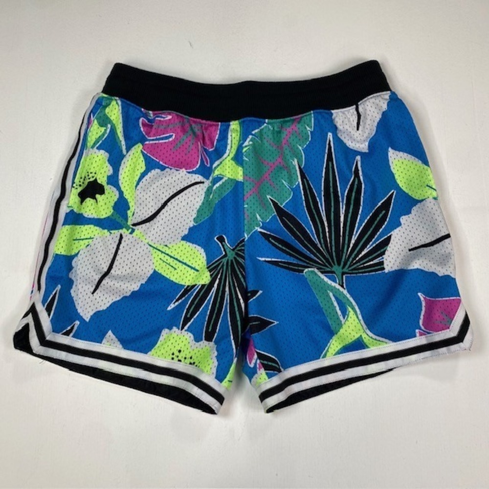Chubbies‎ Mens Tropical Floral Mesh Basketball Shorts Blue Pink Green Large L
